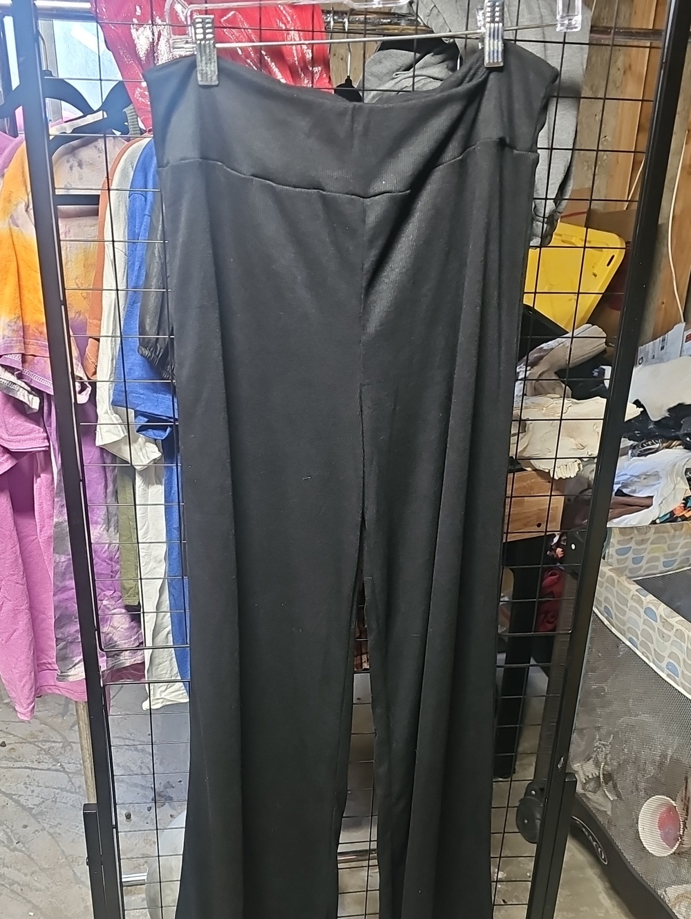 Elegant Black Wide-Leg Ponte Pants